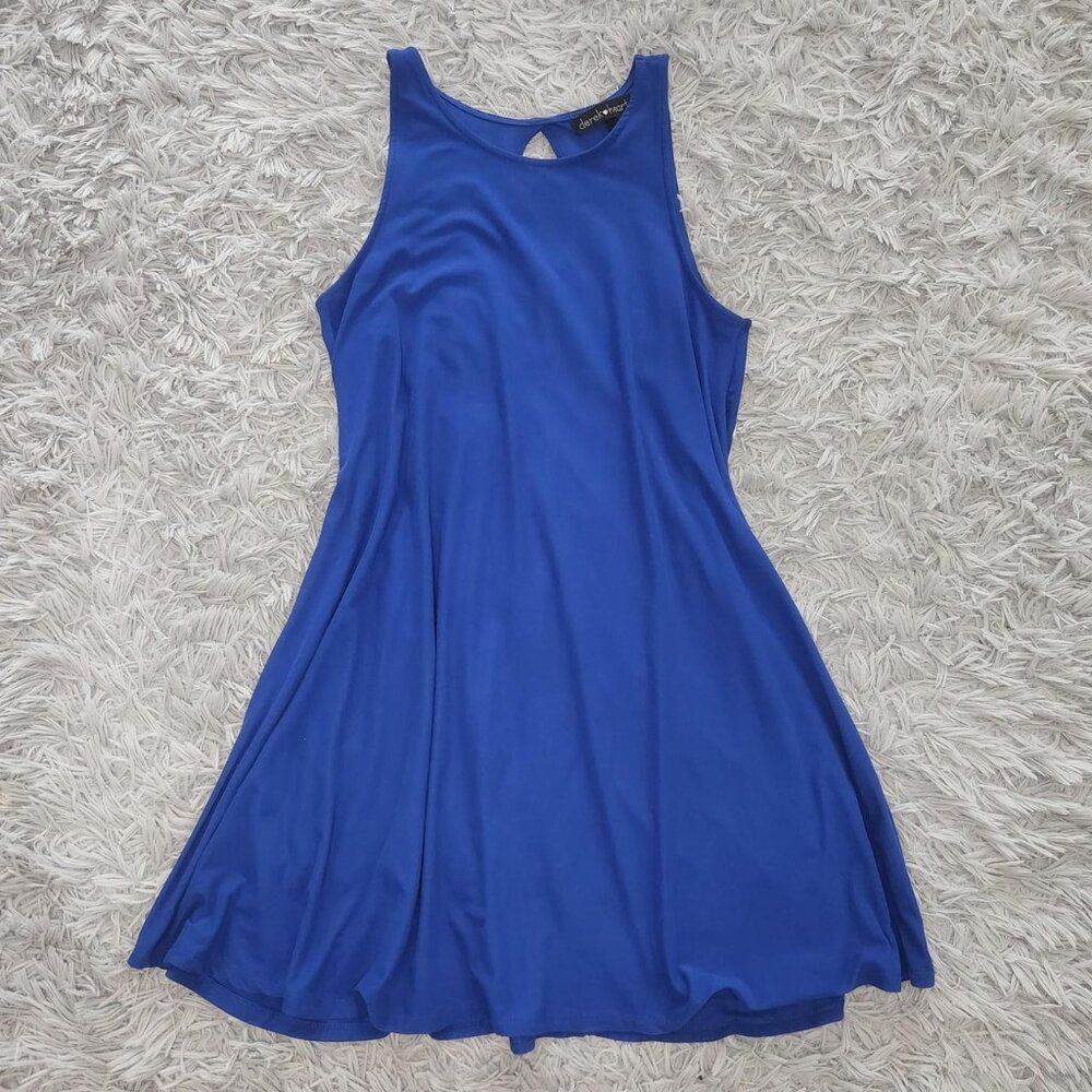 Royal Blue Sleeveless Summer Dress - Picture 2 of 4